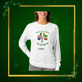 メキシコ・アイリッシュ・アメリカ国旗 シャムロック オーダーメイド Tシャツ