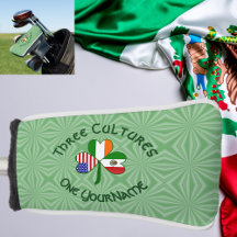 メキシコ・アイリッシュ・アメリカ国旗 シャムロック 名入れ