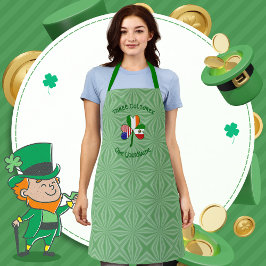 メキシコ・アイリッシュ・USA国旗 シャムロック 大人用オリジナル エプロン