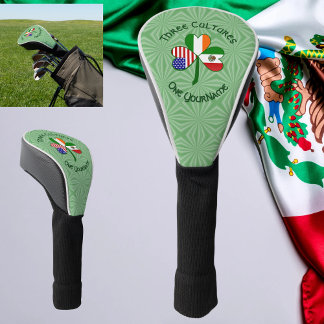 メキシコ・アイリッシュ・USA フラッグ シャムロック オーダーメイド ゴルフヘッドカバー