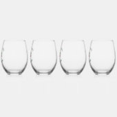 メキシコ アイルランド アメリカ国旗 シャムロック 名入れ ステムなしワイングラス (左)