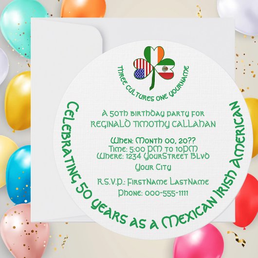 メキシコ アイルランド アメリカ シャムロック フラグ 招待状