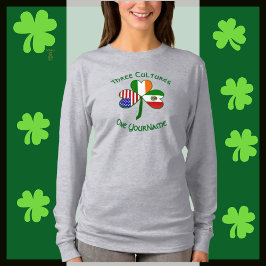 メキシコ アイルランド アメリカ 国旗 シャムロック 女性用 Tシャツ