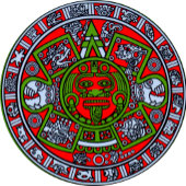 メキシコ アステカ暦 太陽の石 ヒスパニック チカーノ ラベル