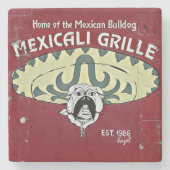 メキシコ、アテネ、ジョージア、大理石コースター。 ストーンコースター (正面)