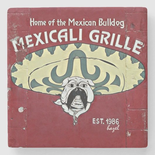 メキシコ、アテネ、ジョージア、大理石コースター。 ストーンコースター (正面)