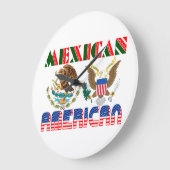 メキシコ·アメリカン·イーグルス ラージ壁時計 (傾斜)