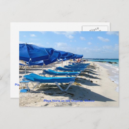 メキシコ、イスラムジェレス、プラヤノルテ ポストカード (正面/裏面)