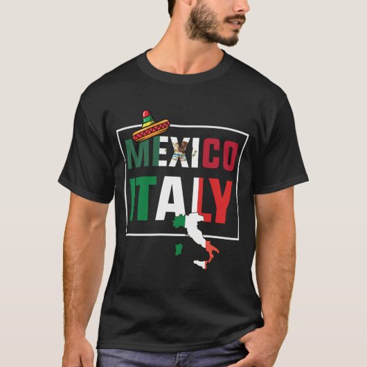 メキシコ・イタリア国旗 Tシャツ (正面)