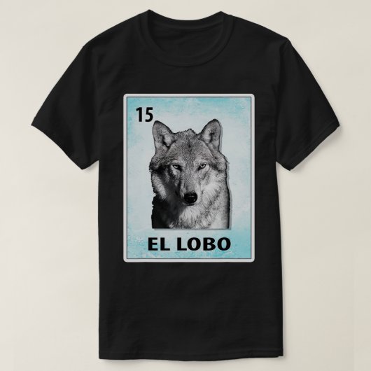 メキシコ・ウルフ・カード  Tシャツ (デザイン正面)