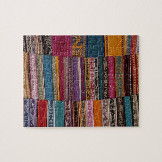 メキシコ、オアハカ州、オアハカ州、ベルトを織り込んだ ジグソーパズル (横)