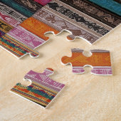 メキシコ、オアハカ州、オアハカ州、ベルトを織り込んだ ジグソーパズル (側面)