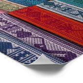 メキシコ、オアハカ州、オアハカ州、ベルトを織り込んだ ポスター (角)