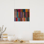 メキシコ、オアハカ州、オアハカ州、ベルトを織り込んだ ポスター (キッチン)