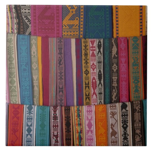 メキシコ オアハカ州 オアハカ 織ベルト タイル (正面)