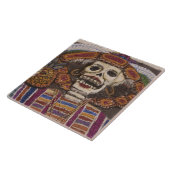 メキシコ、オアハカ州。砂のタペストリー (tapete de arena) タイル (側面)