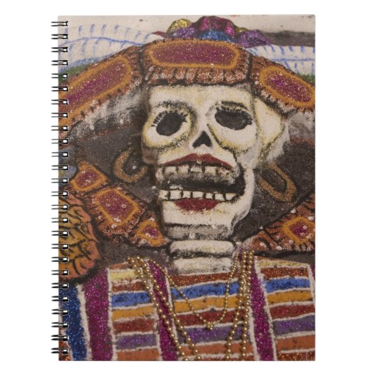 メキシコ、オアハカ州。砂のタペストリー (tapete de arena) ノートブック (正面)
