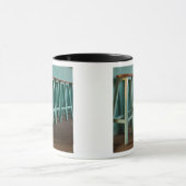 メキシコ、オアハカ、グリーンバースツールラインウォール マグカップ (中央)