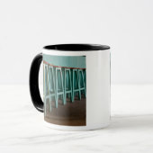 メキシコ、オアハカ、グリーンバースツールラインウォール マグカップ (正面左)