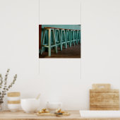 メキシコ、オアハカ、グリーンバーストールライン壁 ポスター (キッチン)