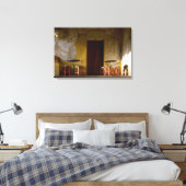 メキシコ、オアハカ、午後の日照灯バルコニー キャンバスプリント (インサイチュ (寝室))