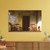 メキシコ、オアハカ、午後の日照灯バルコニー キャンバスプリント (インサイチュ (リビング))