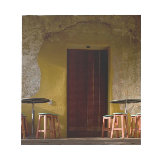 メキシコ、オアハカ、午後の日照灯バルコニー ノートパッド (正面)