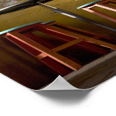 メキシコ、オアハカ、午後の日照灯バルコニー ポスター (角)