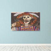 メキシコ、オアハカ。砂タペストリー（タペテ・デ・アリーナ） キャンバスプリント (インサイチュ (ウッドフロア))