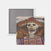 メキシコ、オアハカ。砂タペストリー（タペテ・デ・アリーナ） マグネット (正面/裏面)