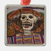 メキシコ、オアハカ。砂タペストリー(タペテ・デ・アリーナ) メタルオーナメント (正面)