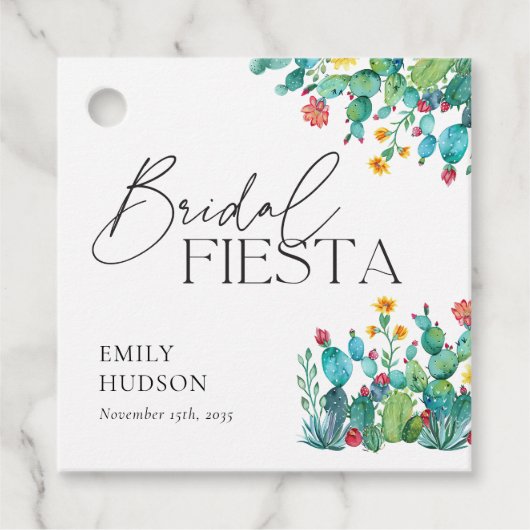 メキシコ カクタス フィエスタ ブライダル シャワー フェイバータグ (正面)