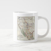 メキシコ·カリフォルニア地図 ジャンボコーヒーマグカップ (右)