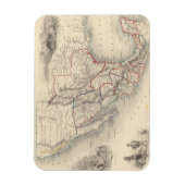 メキシコ、カリフォルニア、テキサス州の地図 マグネット (縦)