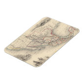 メキシコ、カリフォルニア、テキサス州の地図 マグネット (左側)