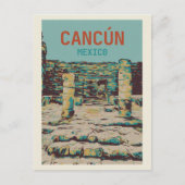 メキシコ、カンクン、キンタナロー、ユカタン、マヤ遺跡 ポストカード (正面)