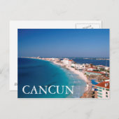 メキシコ、カンクン、ホテルの空中表示 ポストカード (正面/裏面)
