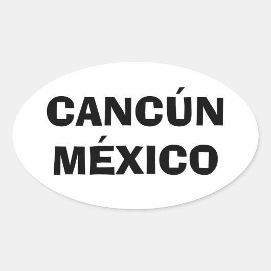 メキシコ，カンクン 楕円形シール (正面)