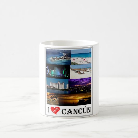 メキシコ – カンクンI Love - コーヒーマグカップ (中央)