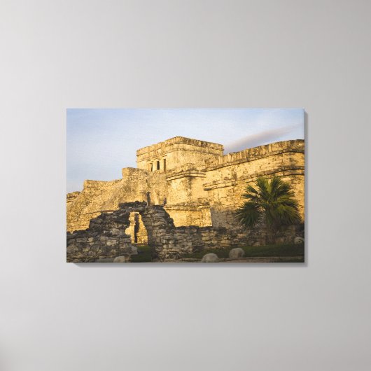 メキシコ、キンタナロー、ユカタン半島 キャンバスプリント (正面)