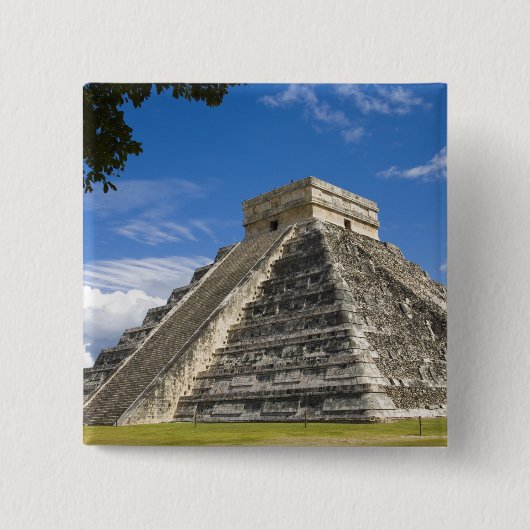 メキシコ、キンタナ・ロー州、カンクン近郊、チチェン5 缶バッジ (正面)