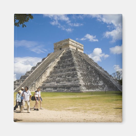 メキシコ、キンタナ・ロー州、カンクン近郊、チチェン4 マグネット (正面)