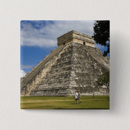 メキシコ、キンタナ・ロー州、カンクン近郊、チチェン6 缶バッジ (正面)