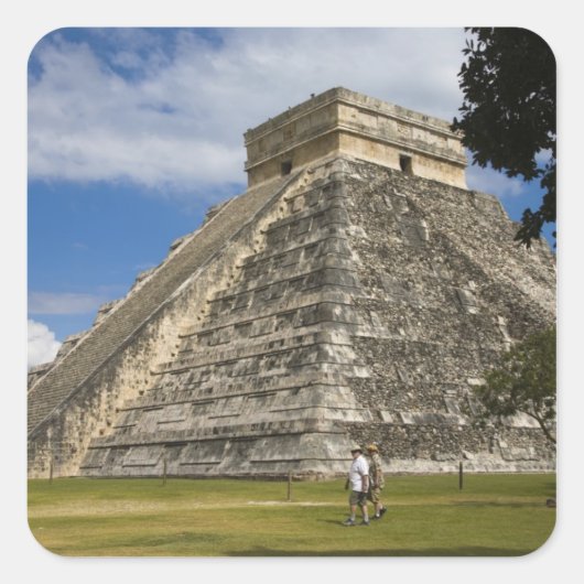 メキシコ、キンタナ・ロー、カンクン近郊、チチェン6 スクエアシール (正面)