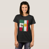 メキシコ クルド ハーフフラグ メキシコ クルドの伝統 Tシャツ (正面フル)