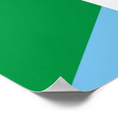 メキシコ・グアテマラ半国旗の国記号 ポスター (角)