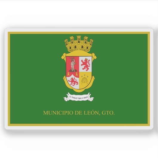メキシコ・グアナファト市レオン州旗 シール (正面)