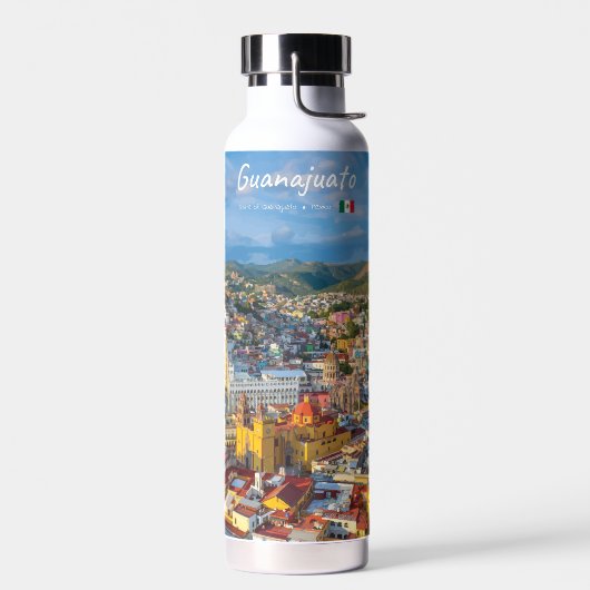 メキシコ グアナフアト - 色とりどりの街並み ウォーターボトル (左面)