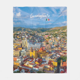 メキシコ グアナフアト - 色とりどりの街並み フリースブランケット