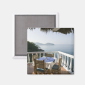 メキシコ、ゲレロ、ジワタネホ。カフェ表 マグネット (正面/裏面)